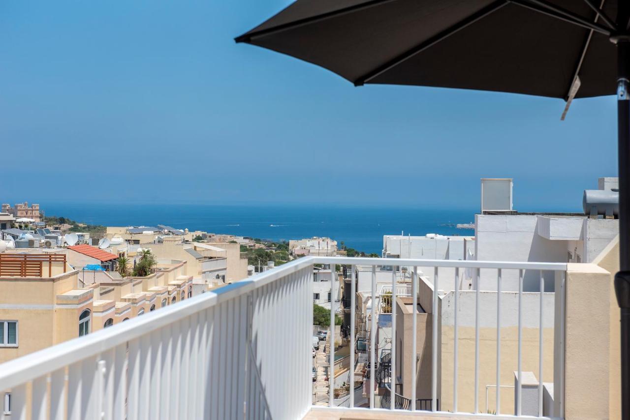 Summer Breeze Penthouse With Private Hot Tub & Terrace With Panoramic Views, By Getawaysmalta Mellieħa Exterior foto